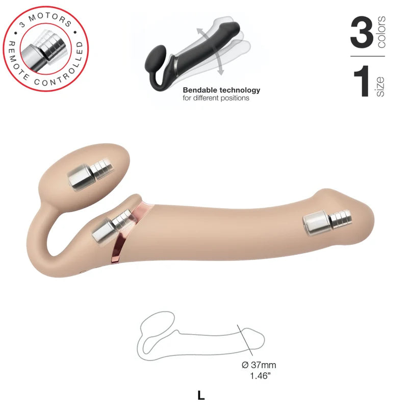 Strap-On-Me Vibrating Bendable Strapless Strap-On