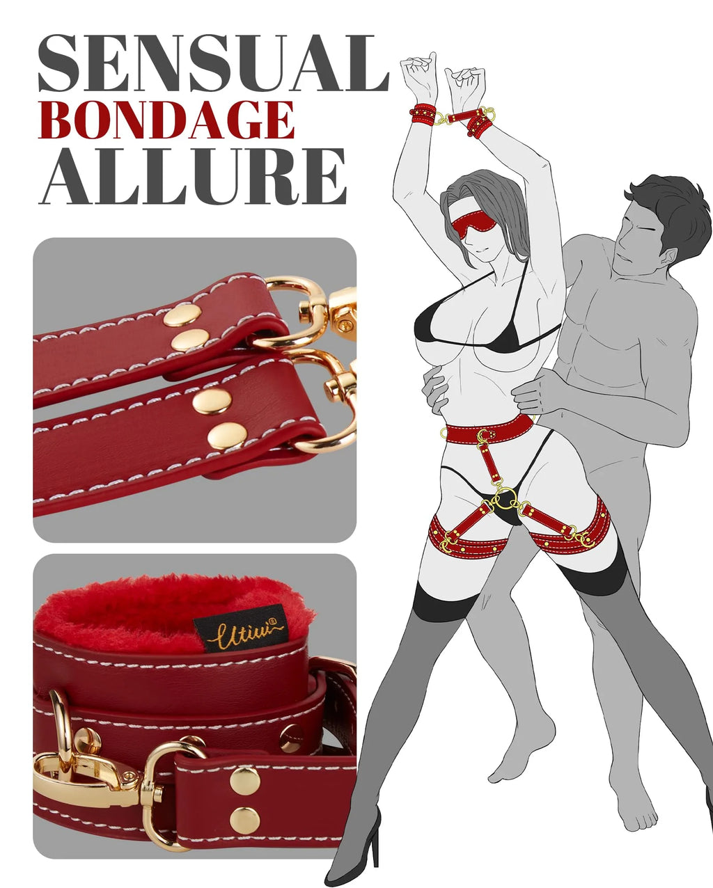 UTIMI Sex Bondage BDSM Kit 6PCS