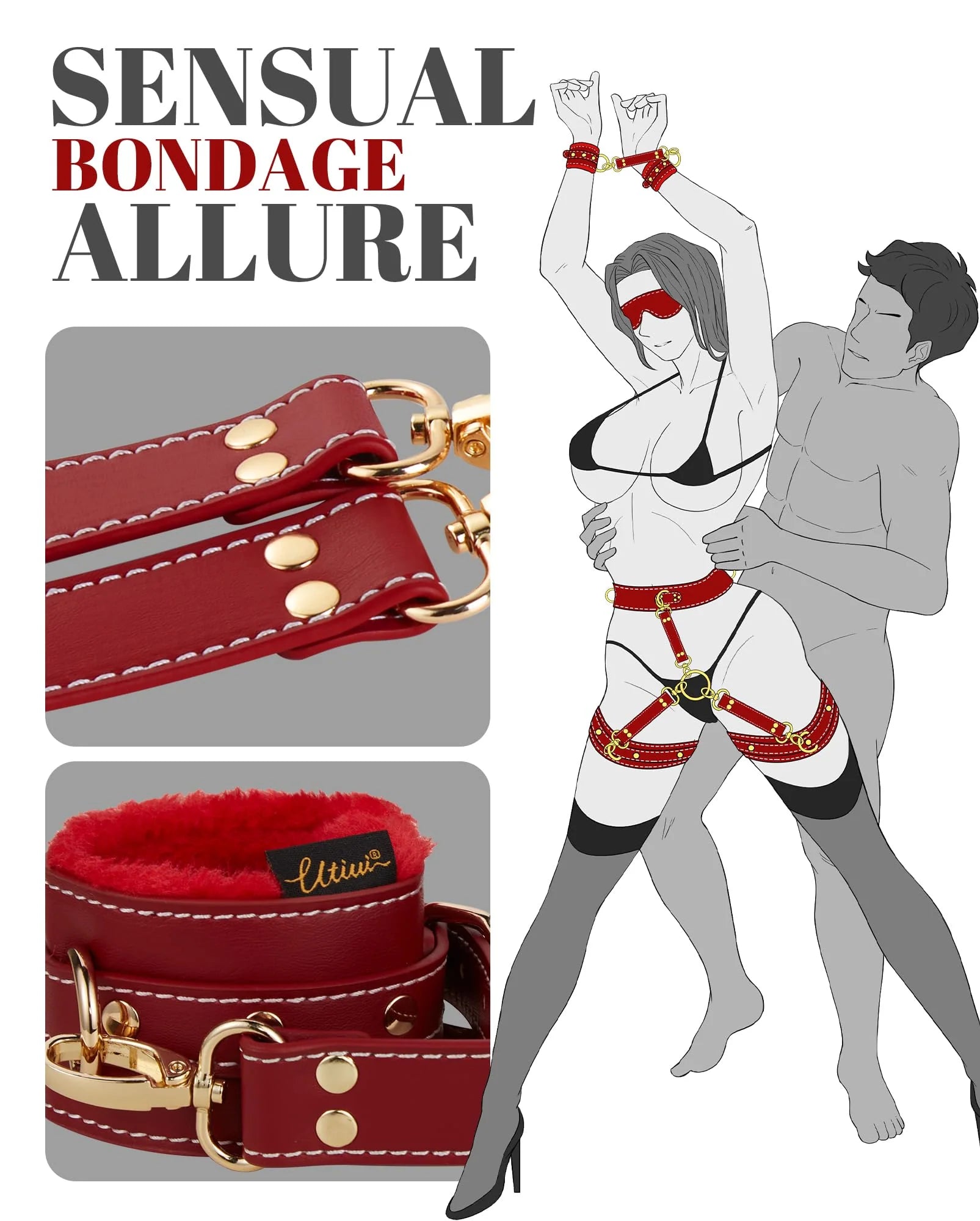 UTIMI Sex Bondage BDSM Kit 6PCS