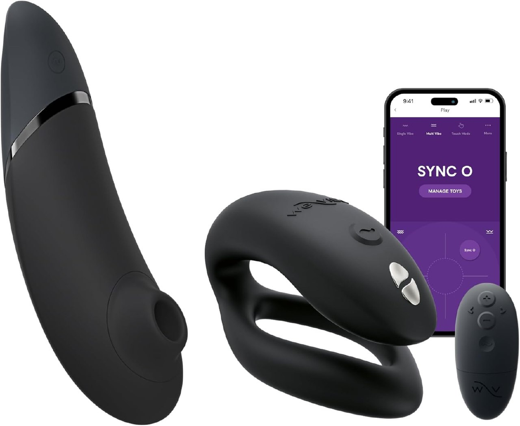 Womanizer Lust & Luxury Sex Toys Collection Box | 3D Pleasure Air Clit Sucker Vibrator & Wearable Remote Control Adult Toy | G Spot & Clitoral Stimulation | App Controlled Vibrator for Women & Couples