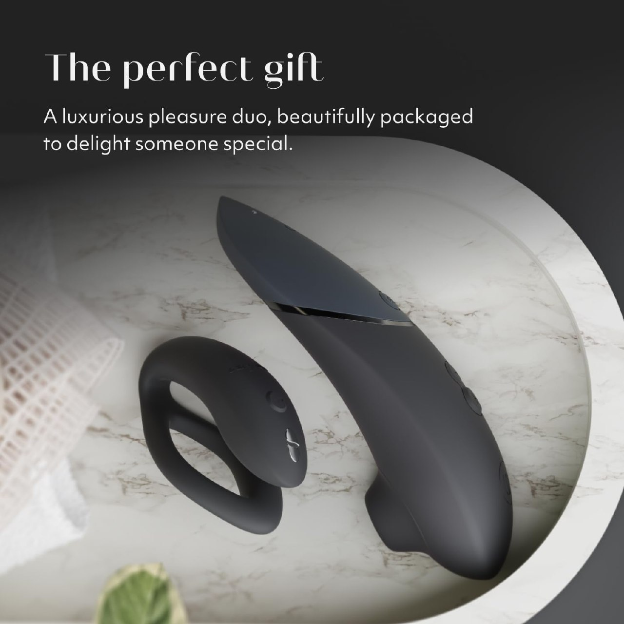 Womanizer Lust & Luxury Sex Toys Collection Box | 3D Pleasure Air Clit Sucker Vibrator & Wearable Remote Control Adult Toy | G Spot & Clitoral Stimulation | App Controlled Vibrator for Women & Couples