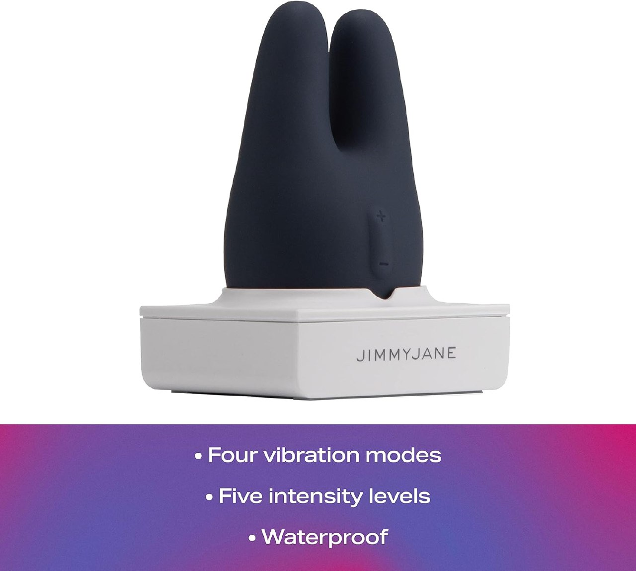 JimmyJane Form 2 USB - Clitoral Stimulation Vibrator (Black), Dual Motors for Powerful Vibrations For Women & Couples, 4 Pleasure Modes & 5 Speed Levels, Travel-Friendly, Phthalate-Free, Latex-Free