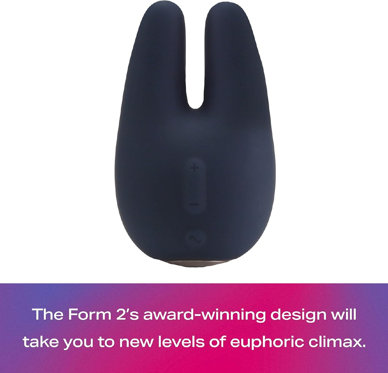 JimmyJane Form 2 USB - Clitoral Stimulation Vibrator (Black), Dual Motors for Powerful Vibrations For Women & Couples, 4 Pleasure Modes & 5 Speed Levels, Travel-Friendly, Phthalate-Free, Latex-Free