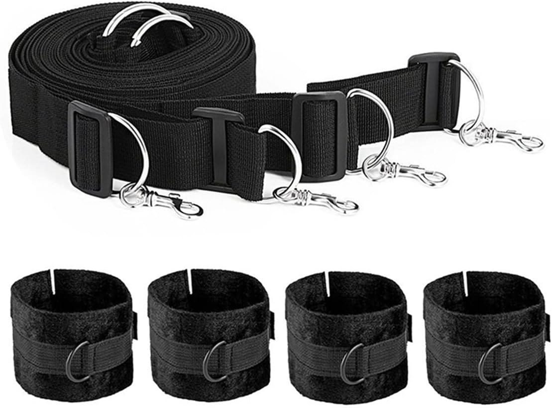 Sex Handcuff Bracelets Comfy Bed Restraint for Headboard Sex Ties for Ankles and Wrists Resistance Bands Arms and Legs Restrictions for Bed Sex Rope Cord & Rope for Bedroom Bed Bonage Kits Sweater