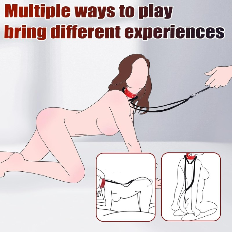 BDSM Anal Hook Sex Bondage Restraint Set with Leather Chain Leash Collar, Stainless Steel Anal Trainer Adult Sex Toys for Men, Adjustable Harness Restraints Kit for SM Couple Role Play Fetish Toy