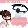 Leather Restraints Ball Mouth Plug Silicone Bondage Ball Gag Silicone Bondage Ball Gag for Sex, BDSM Restraints Toys Sex Gag Muzzles (B3)